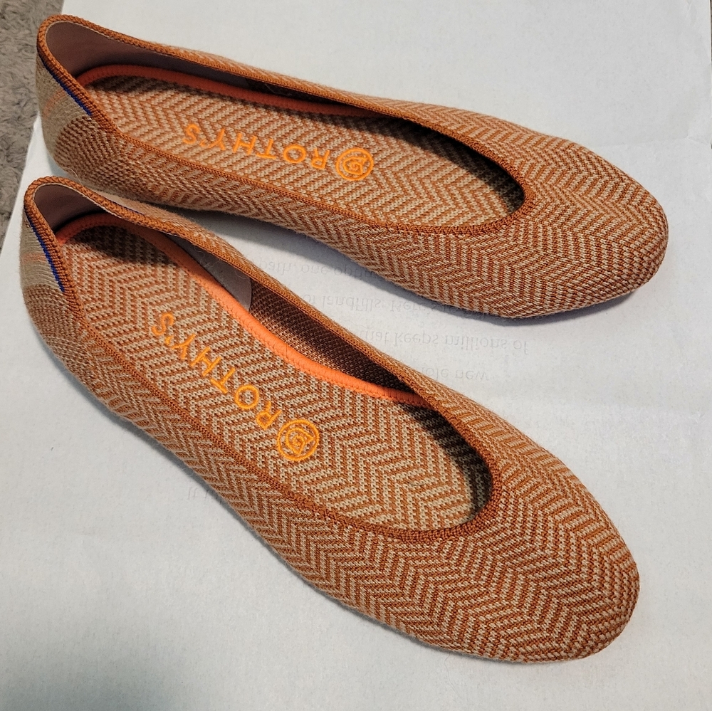 Rothy's Women's Herringbone Tan Flats